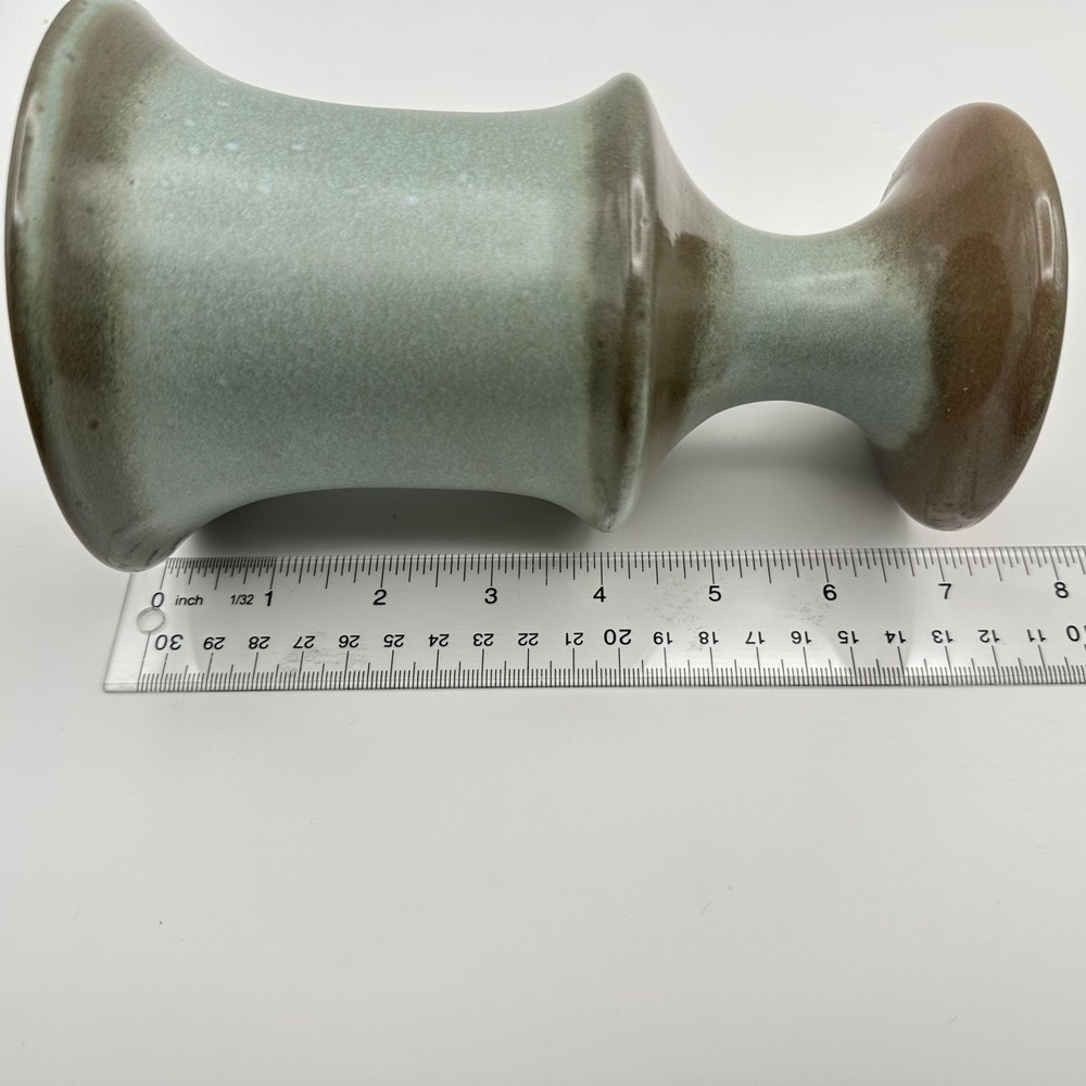 Frankoma F35 Green Pedestal Goblet Stoneware Vintage - Picture 5 of 7